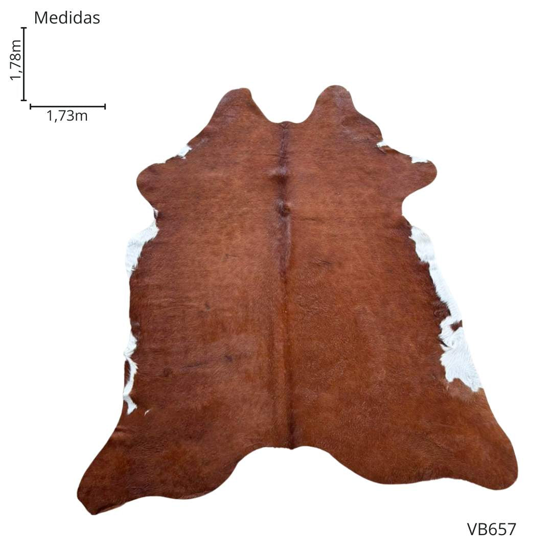 Tapete de couro de boi natural vermelho e branco - pele de vaca formato natural para sala - DECOURO