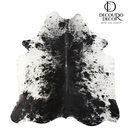 Tapete Bovino Natural Preto e Branco I PB764 I 2,54x1,98m