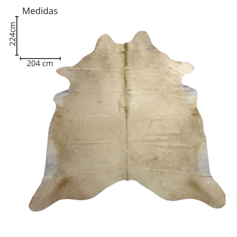 Tapete Bovino Natural Bege Claro I BC050 I  2,24 x 2,04m