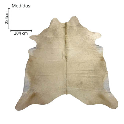 Tapete Bovino Natural Bege Claro I BC050 I  2,24 x 2,04m