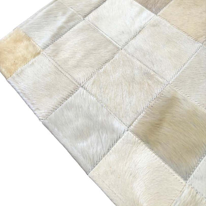 Passadeira de Couro Natural Quadriculada Clara 1,54 m x 56 cm - P004