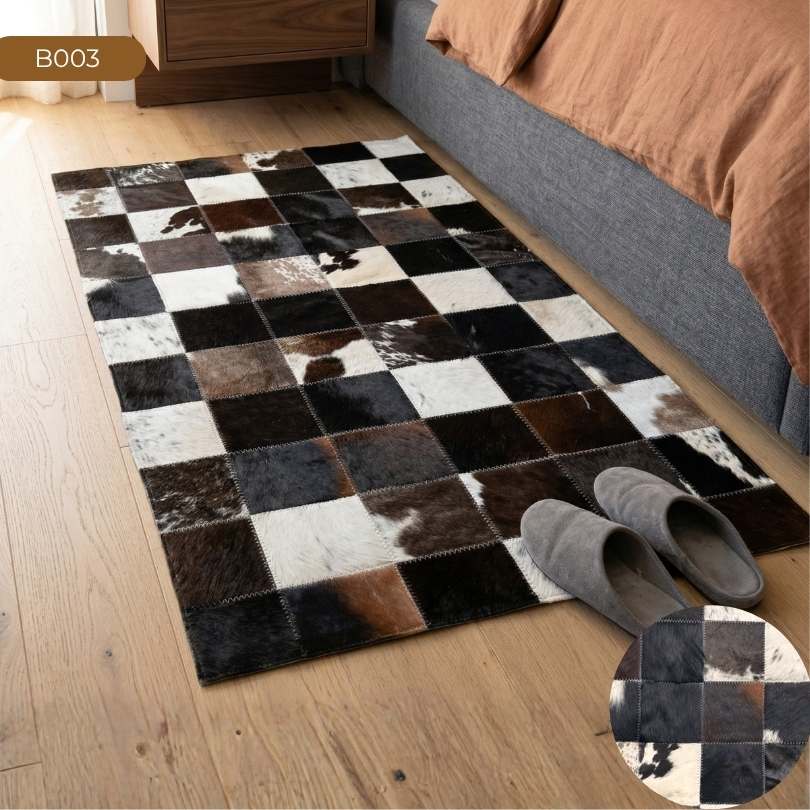 Tapete Beira Cama Couro Legítimo - 105 x 55cm - PRONTA-ENTREGA