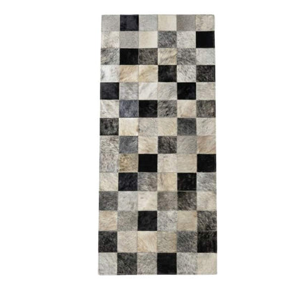 Passadeira Couro Natural tons de Cinza, Preto e Champag — couro de boi natural cor preto