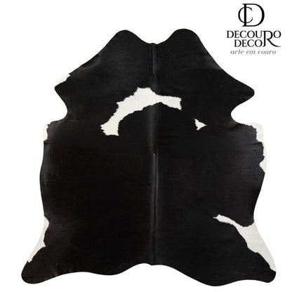 Tapete Bovino Natural Preto e Branco I PB753 I 2,12x1,84m