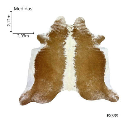 Tapete Bovino Natural Exótico I EX339 I 2,12 x 2,03m