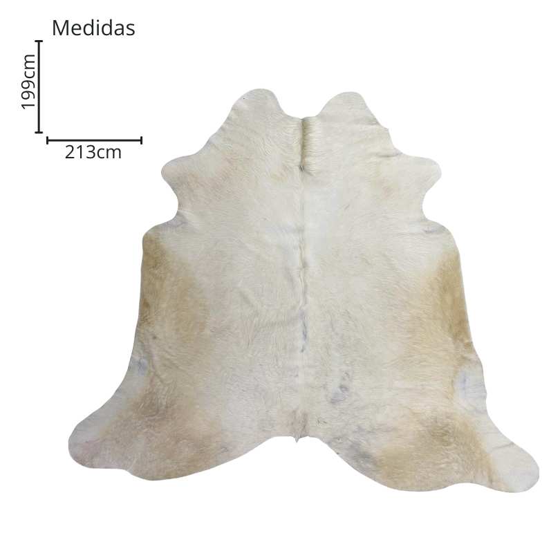 Tapete Bovino Natural Branco I B016 I 1,99 x 2,13m