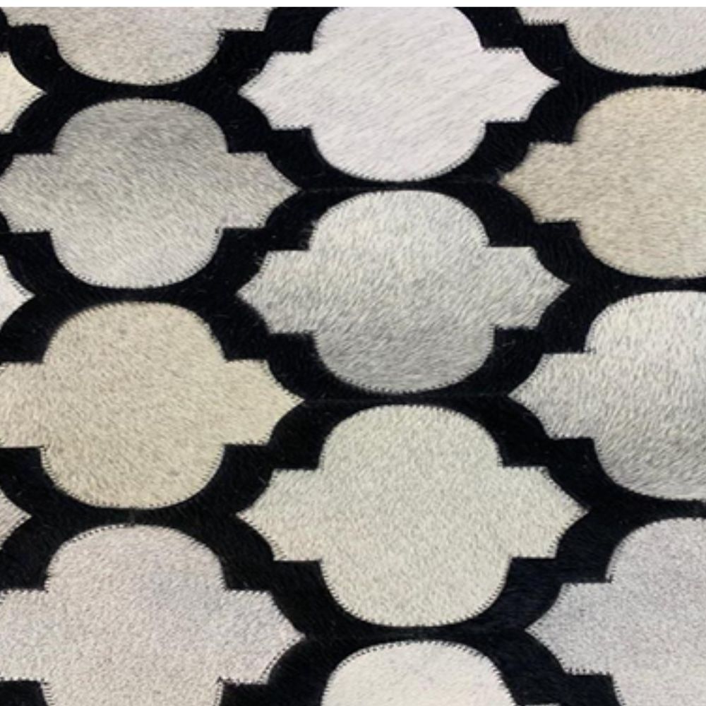 Tapete Mosaico Noir - Couro Legítimo — detalhe do acabamento artesanal