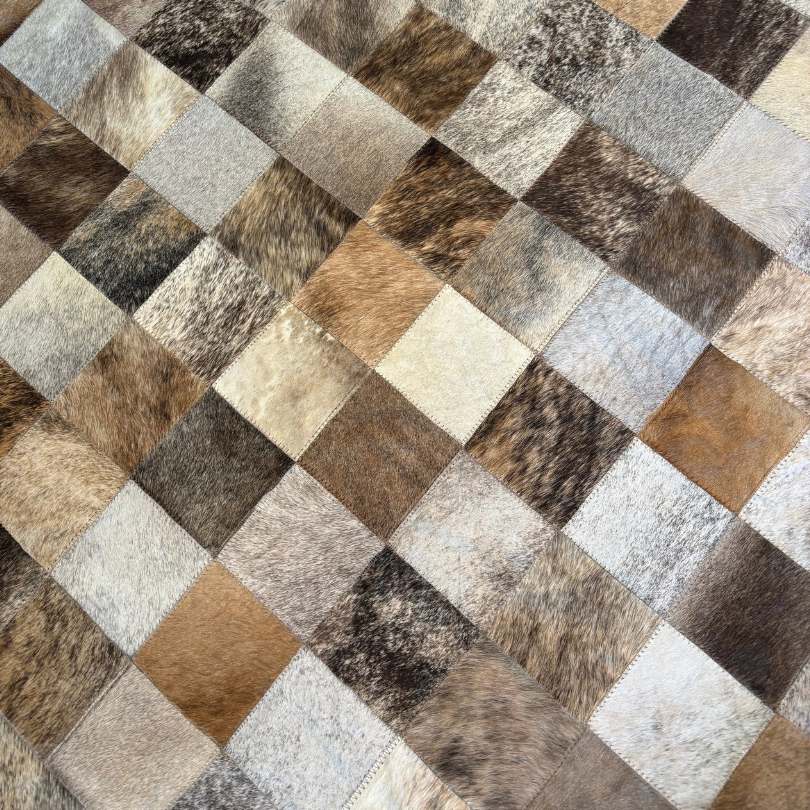 Tapete de Couro Mosaico Natural 10x10 cm - Premium
