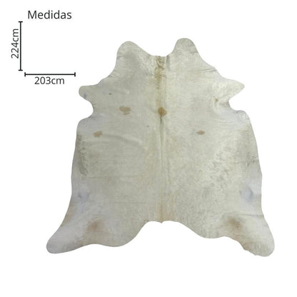 Tapete Bovino Natural Branco I B013  I  2,24 x 2,03m