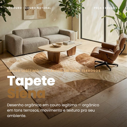 DECOURO · Tapete Orgânico Siena em Couro Legítimo — Hero