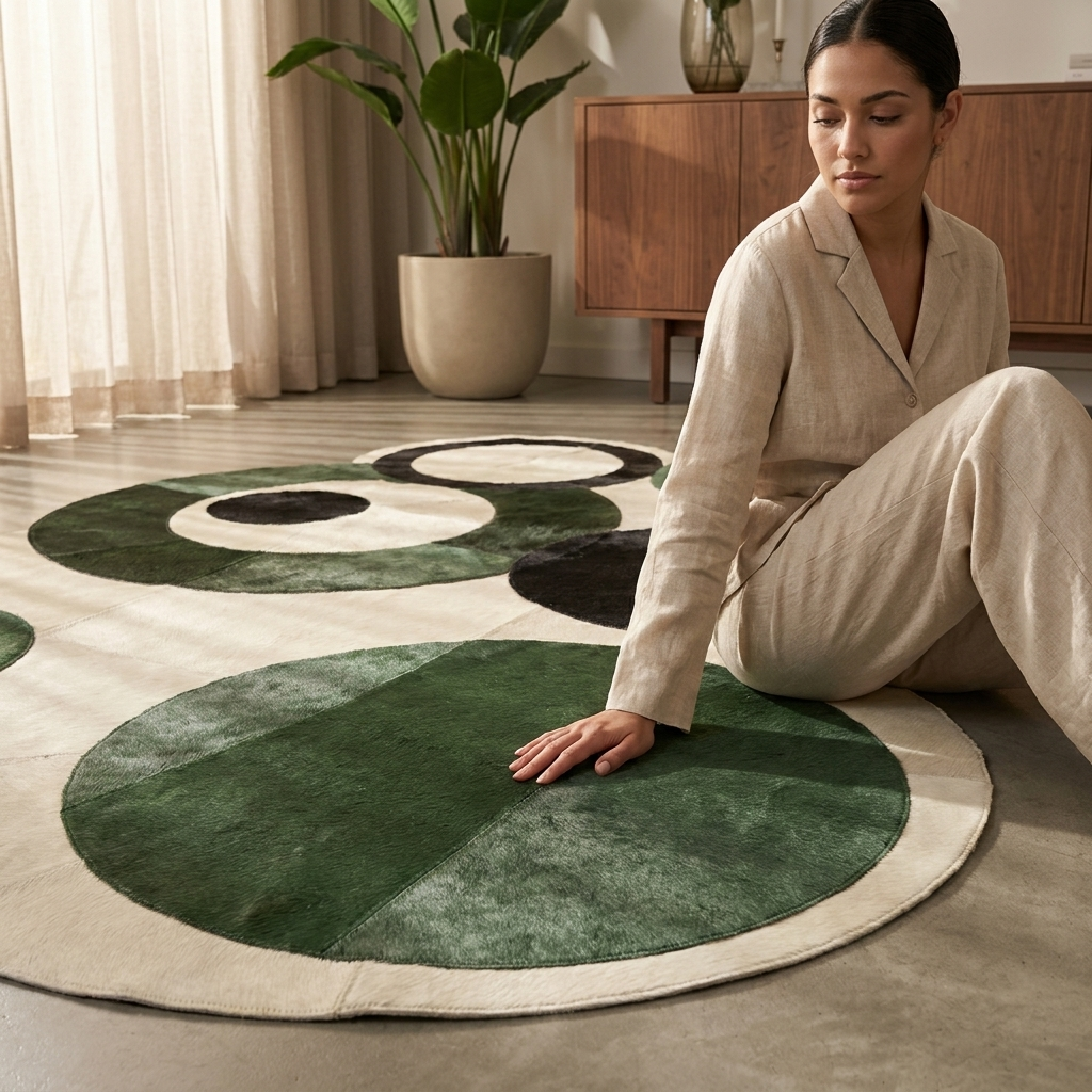 Tapete Círculos em ambiente de sala