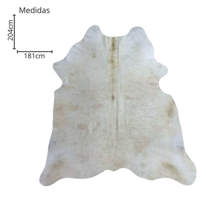Tapete Bovino Natural Branco I B015 I 2,04 x 1,81m