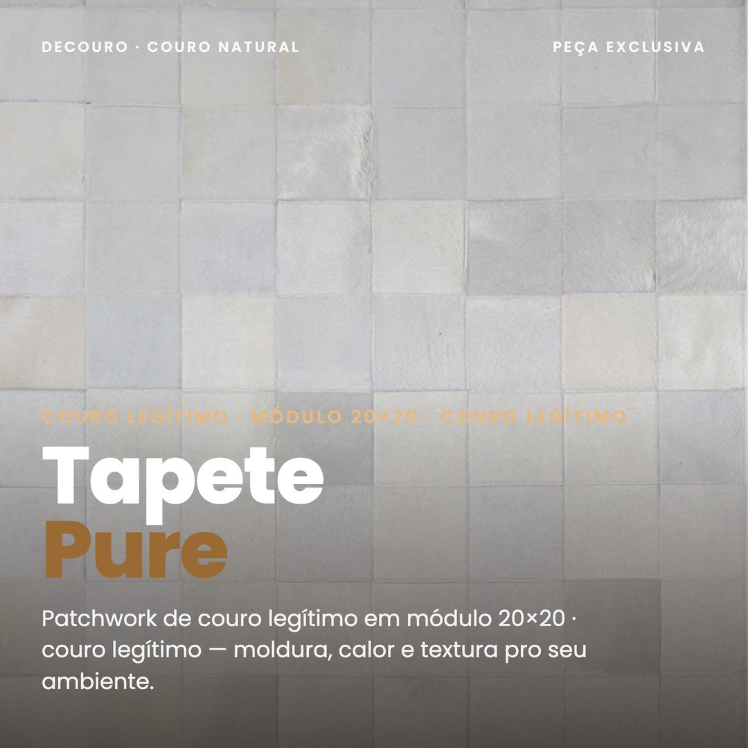 DECOURO · Tapete Pure – Couro Legítimo - Módulo 20x20 cm — Hero