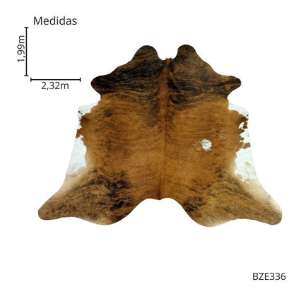 Tapete Bovino Natural Brazino Escuro I BZE336 I 1,99 x 2,32m