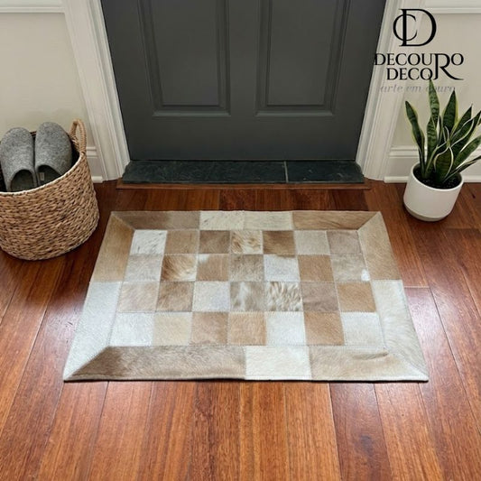 Tapete de Porta em Couro Legítimo - TP002 - 40X60cm