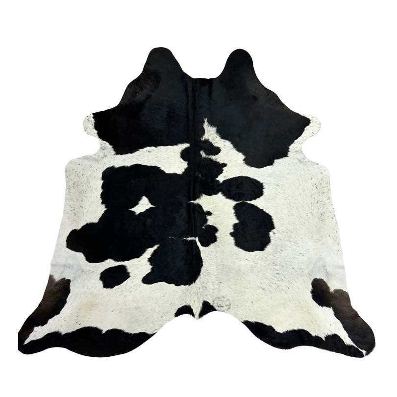 Tapete Bovino Natural Preto e Branco I PB395 I 2,38 x 2,28 m