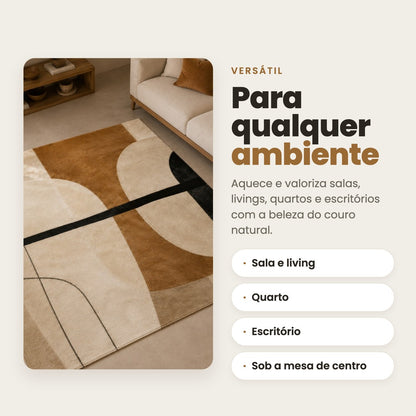 DECOURO · Tapete Âmbar Orgânico - Couro Legítimo — Versatilidade