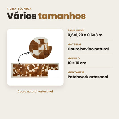 DECOURO · Passadeira de Couro Natural - P019 — Características