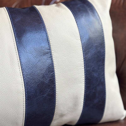 Conjunto com 02 Almofadas Magna - Azul Marinho e Pérola