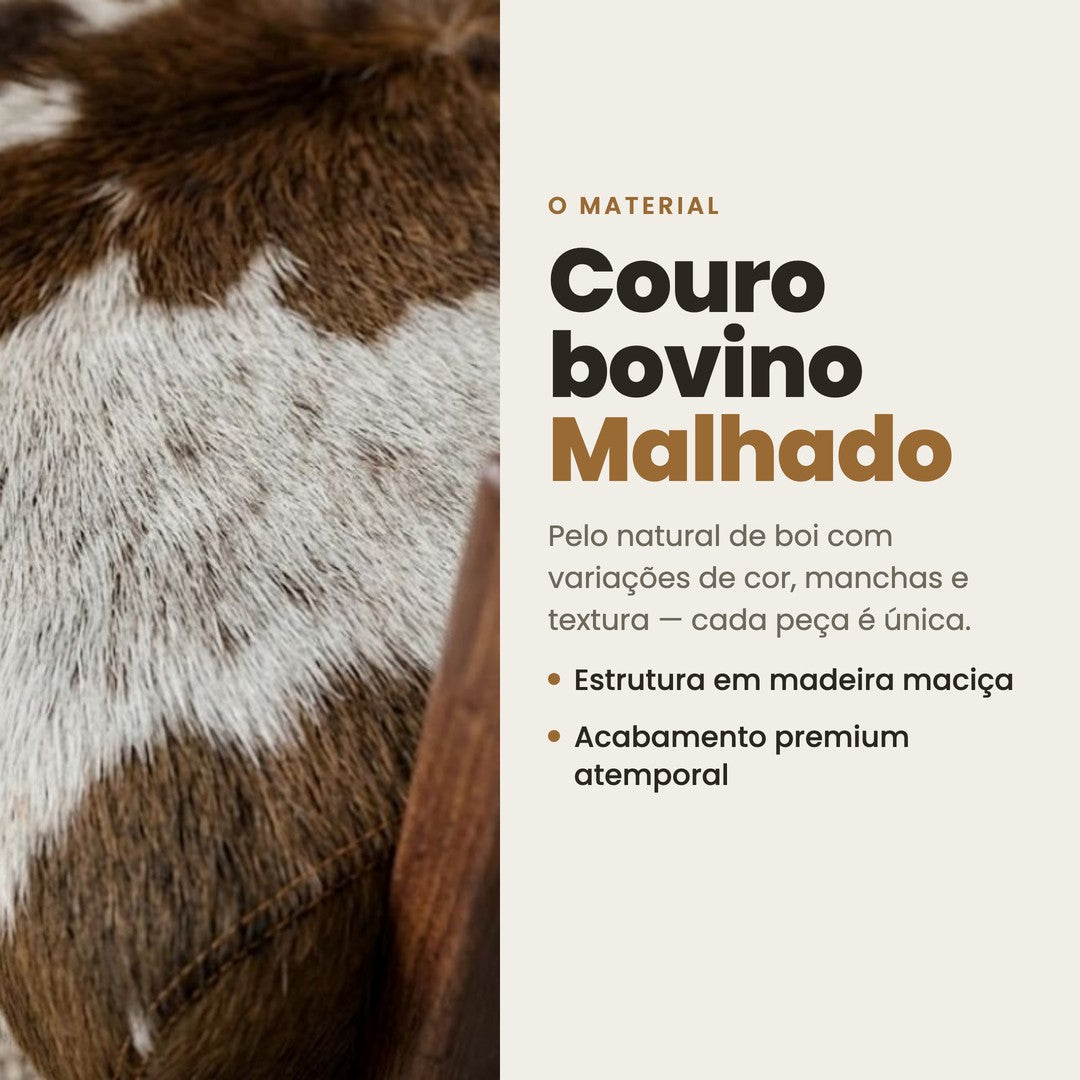 DECOURO · Poltrona Alice em Couro Bovino Natural — Material