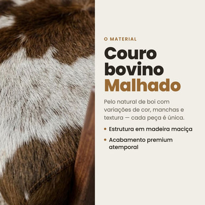 DECOURO · Poltrona Alice em Couro Bovino Natural — Material