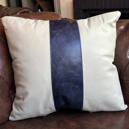 Conjunto com 02 Almofadas Magna - Azul Marinho e Pérola