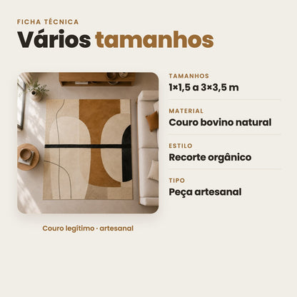 DECOURO · Tapete Âmbar Orgânico - Couro Legítimo — Características