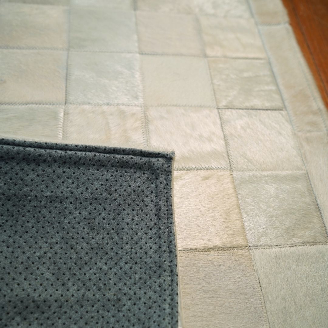 Passadeira de couro bovino natural para corredor - DECOURO