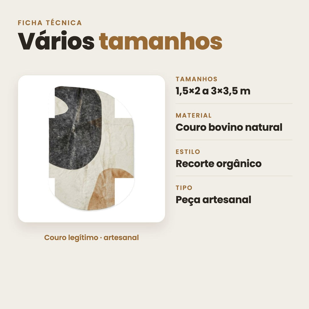 DECOURO · Tapete Eclipse Orgânico - Couro Legítimo — Características