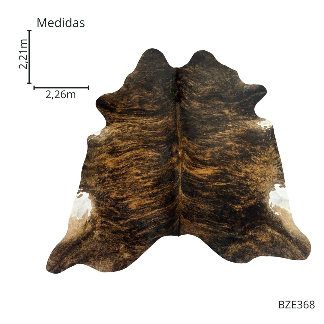 Tapete Bovino Natural Brazino Escuro I BZE368 I 2,21 x 2,26m