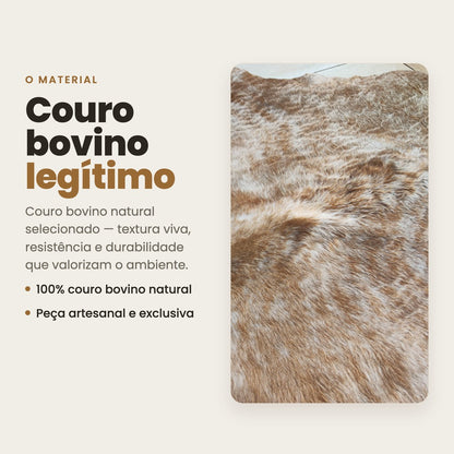 DECOURO · Tapete Bovino Exótico Marrom e Branco EXC820 | 2,28x1,80m — Material