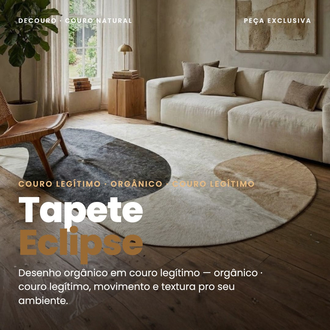 DECOURO · Tapete Eclipse Orgânico - Couro Legítimo — Hero