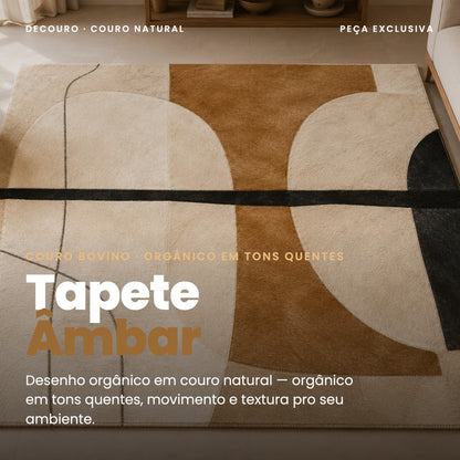 DECOURO · Tapete Âmbar Orgânico - Couro Legítimo — Hero