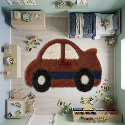 Tapete Infantil Carrinho de Passeio em Couro Bovino 100% Natural – Feito à Mão — foto real 9