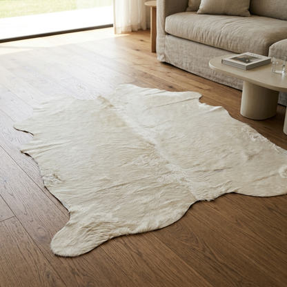 Tapete Bovino Branco Macio BRA1182 I 1,95x1,87m — foto de ambiente 1:1
