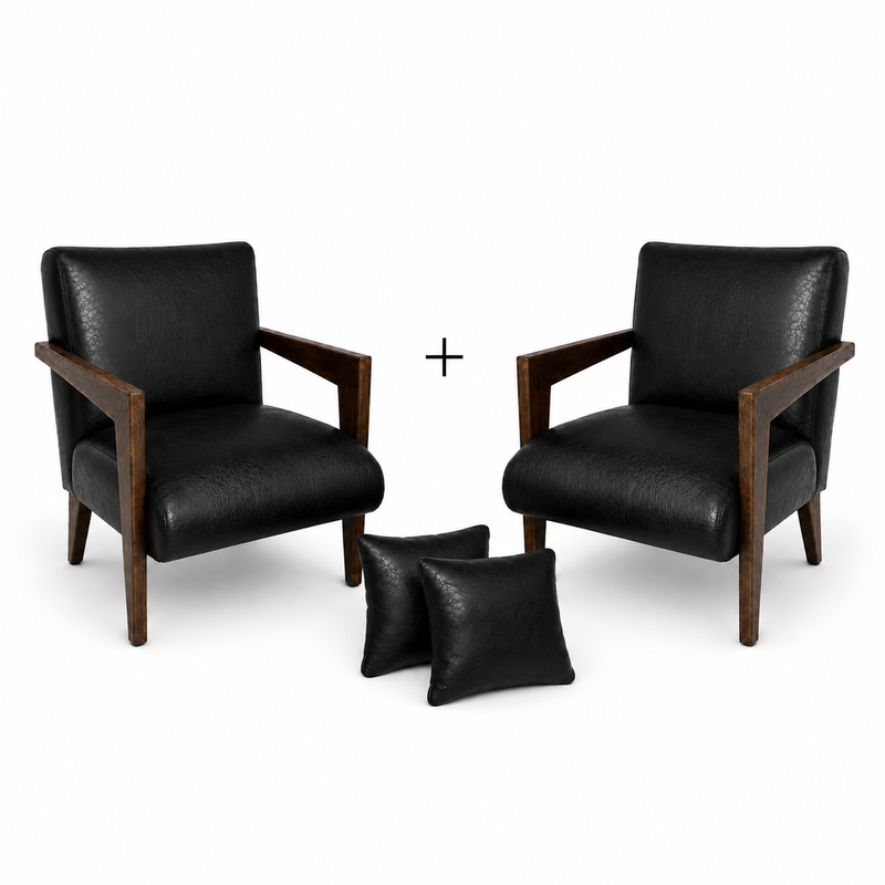 2 poltronas + 2 almofadas