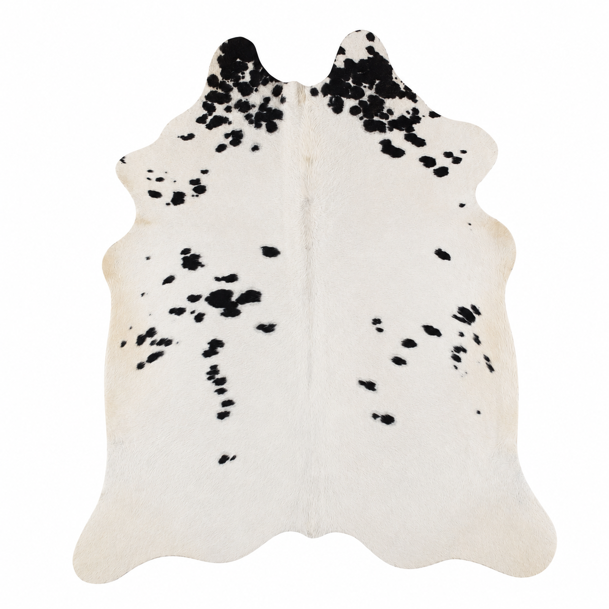 Tapete Bovino Natural Preto e Branco Pelo Curto I PB946 I 1,75x1,55m
