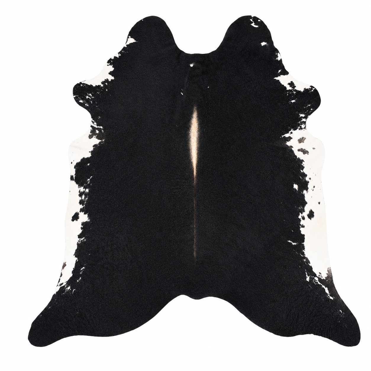 Tapete Bovino Natural Exótico Preto e Branco Pelo Curto I EXC952 I 2,32x2,23 Tamanho Grande
