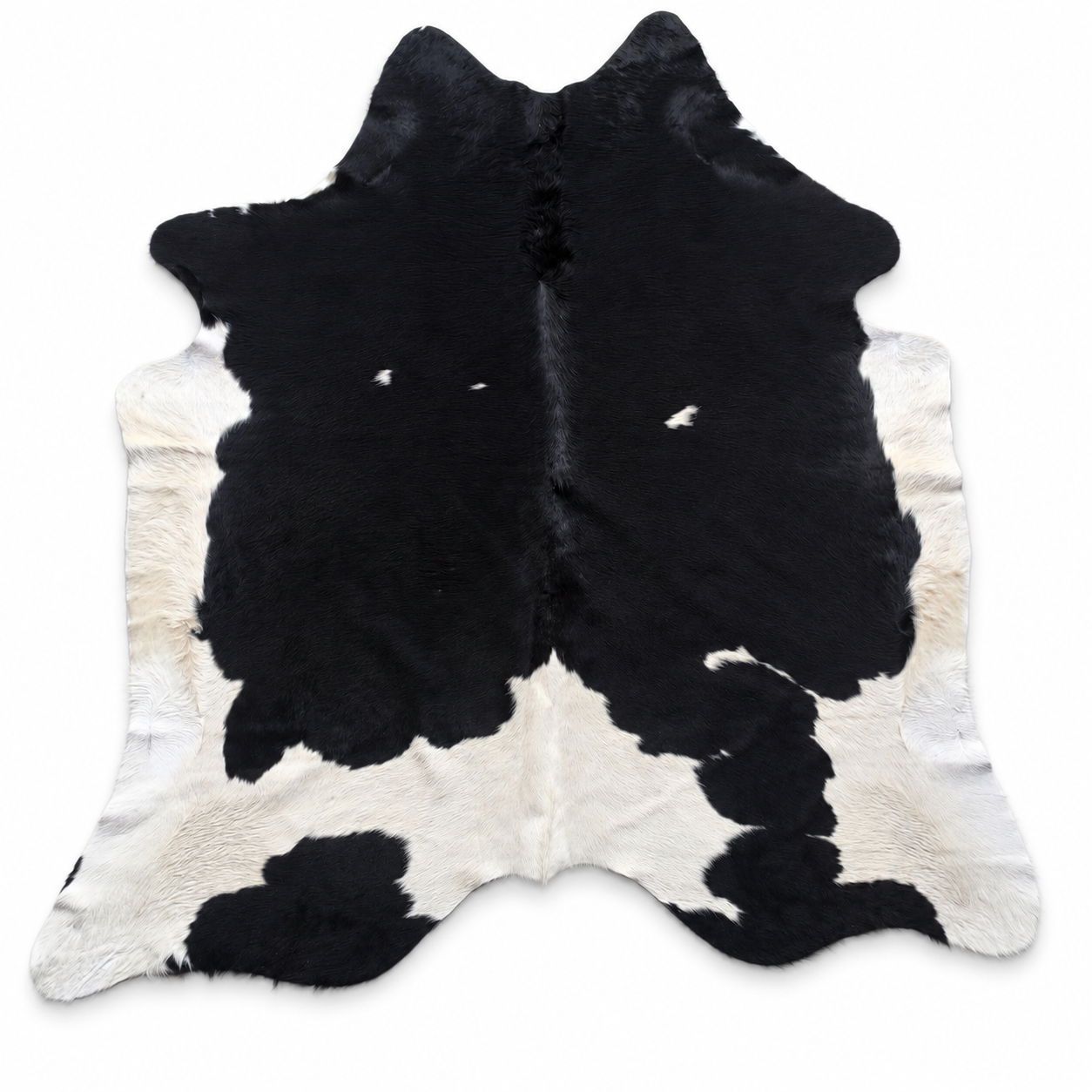 Tapete Bovino Natural Preto Intenso e Branco I PB794 2,13x2,11m