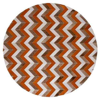 Tapete Geométrico Redondo Citrino