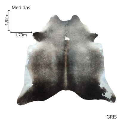 Tapete Bovino Natural Gris I G012 I 1,92x1,73m