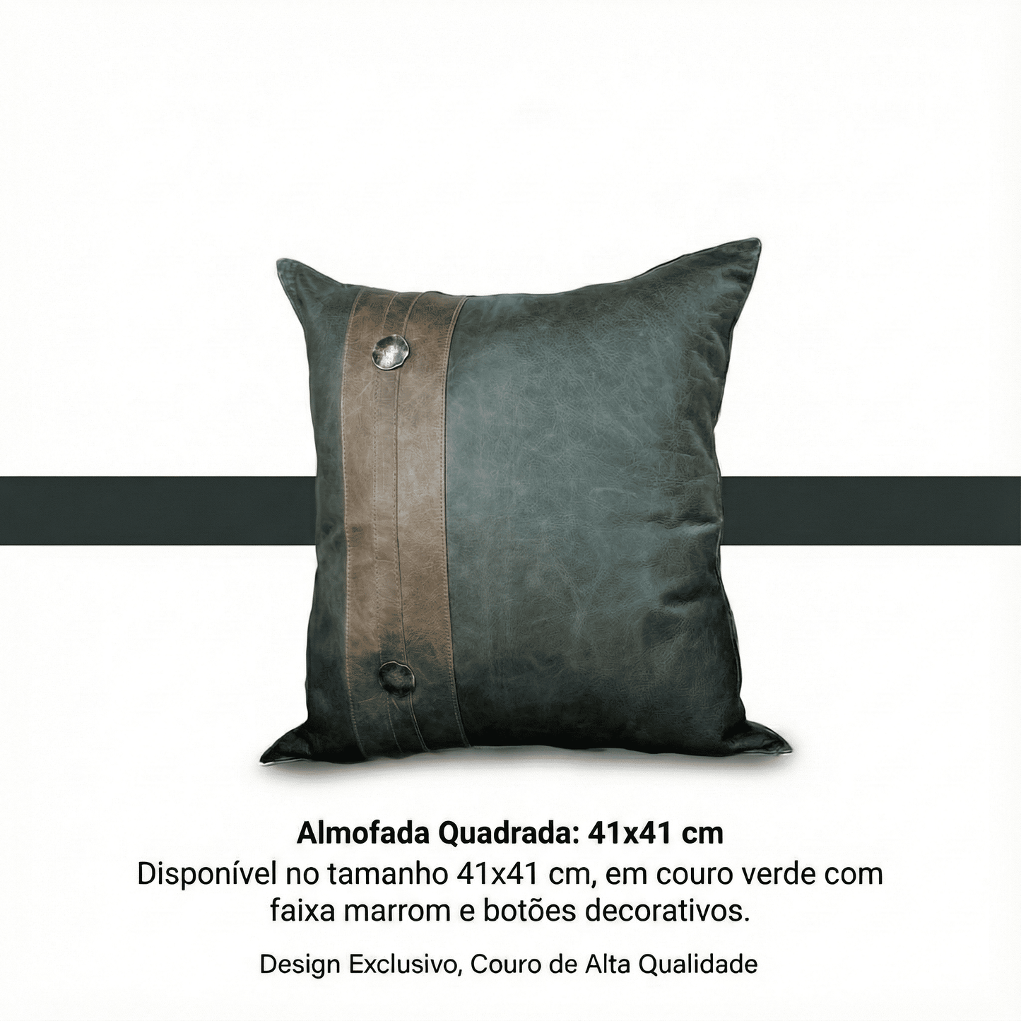 Almofada Gaea em Couro Legítimo Premium – Elegância com Personalidade