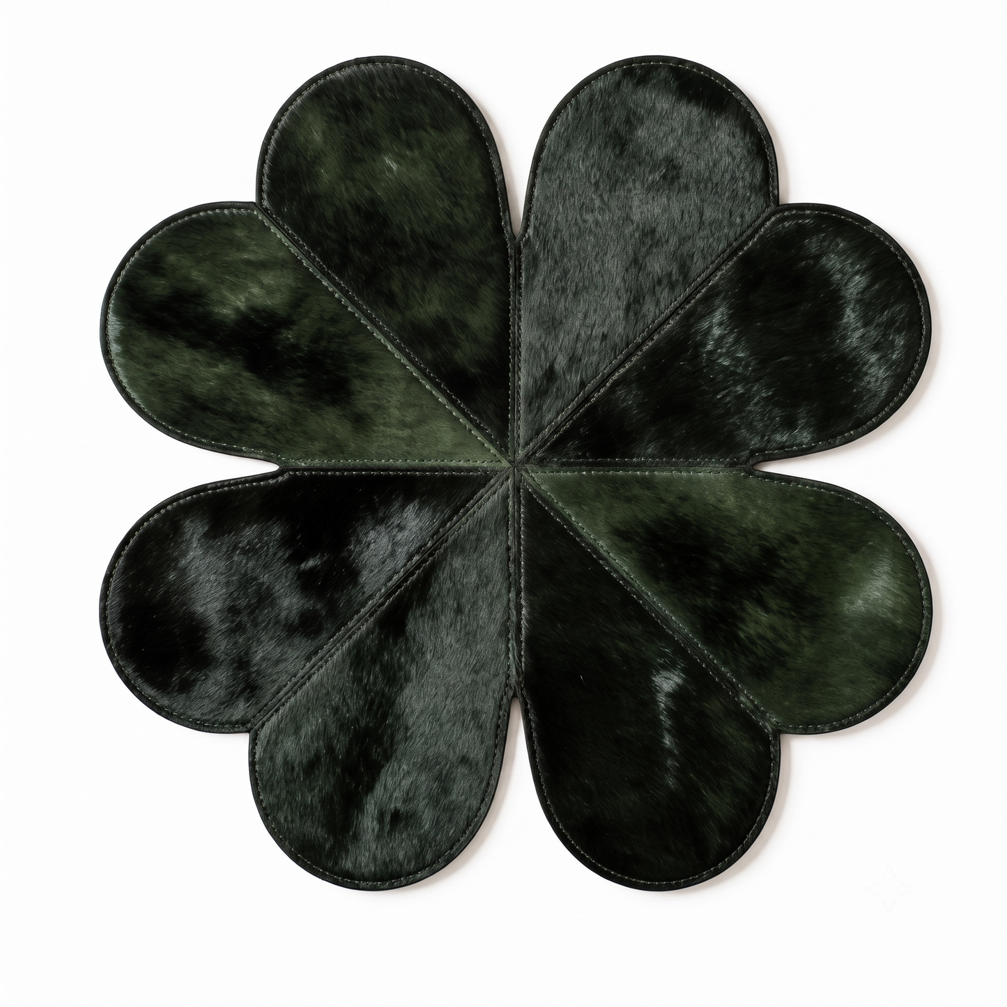 Tapete de Couro Legítimo Trevo de 4 Flores Verde — foto 2