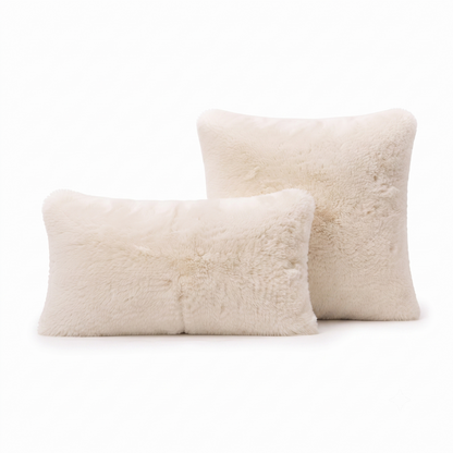 Conjunto com 02 Almofadas de Pelego de Ovelha 100% Legítimo Natural