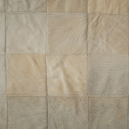 Passadeira de Couro Natural Quadriculada Clara 1,20 m x 50 cm