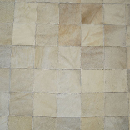 Tapete de Couro Quadriculado Off White 10x10 cm