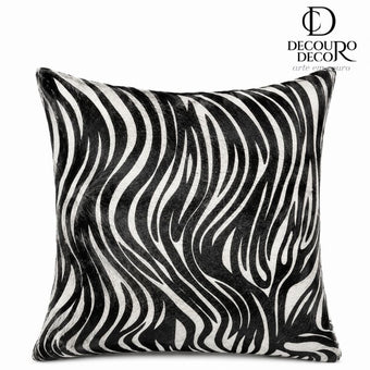 Almofada de Couro Legítimo Animal Print - Zebra