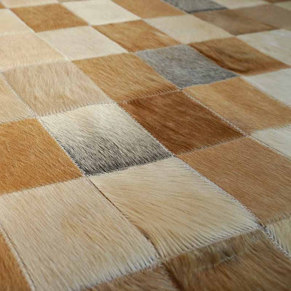 Tapete Quadriculado Montecarlo – Couro Legítimo 10x10cm