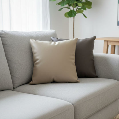 Almofada Dual com Duas Cores - Café e Off White