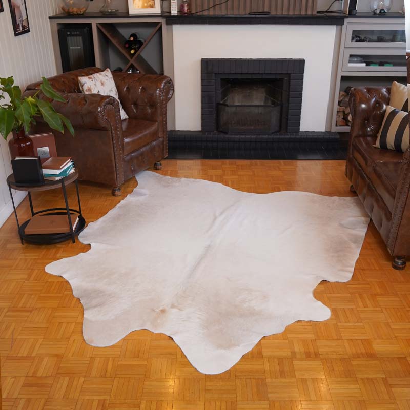 Tapete Bovino Natural Branco I B012 I 2,16 x 1,98m